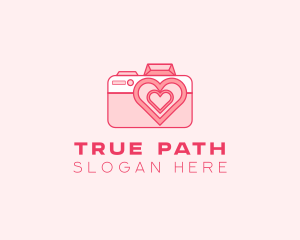 Pink Heart Camera logo design