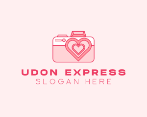 Pink Heart Camera logo design