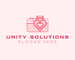 Pink Heart Camera logo design