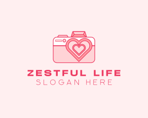 Pink Heart Camera logo design