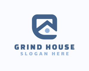 Blue Home Roofing logo design