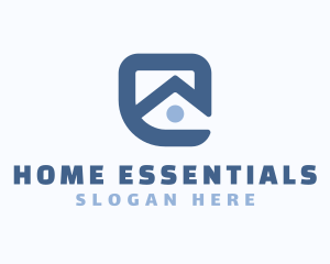 Blue Home Roofing logo design