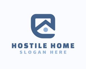 Blue Home Roofing logo design