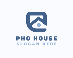 Blue Home Roofing logo design