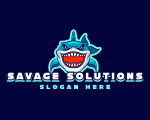 Fierce Shark Predator logo design