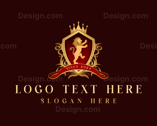 Luxury Lion Crown Logo