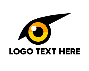 Prey - Yellow Bird Eye logo design