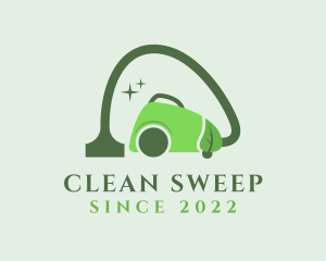 Green Eco Clean Vacuum  logo design