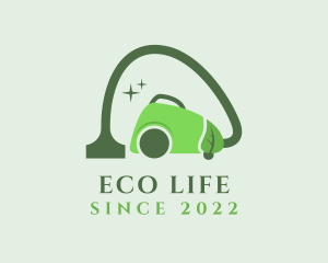 Green Eco Clean Vacuum  logo design