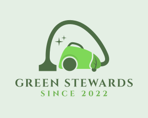 Green Eco Clean Vacuum  logo design