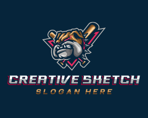 Bulldog Baseball Team logo design