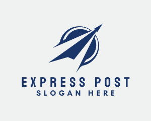 Express Blue Arrow logo design