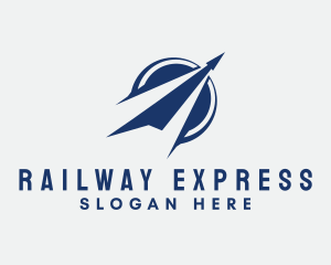 Express Blue Arrow logo design