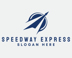 Express Blue Arrow logo design