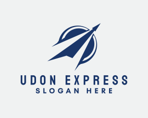 Express Blue Arrow logo design