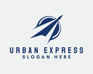 Express Blue Arrow logo design