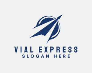 Express Blue Arrow logo design