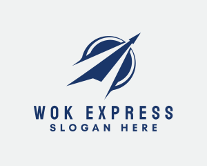 Express Blue Arrow logo design