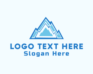 Glacier - Snow Ice Mountain logo design