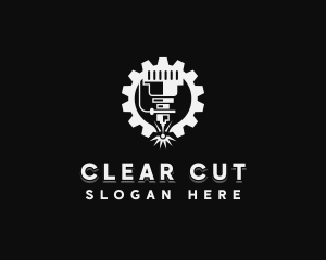 Mechanical Laser Cog logo design