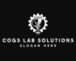 Mechanical Laser Cog logo design