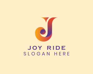 Gradient Wave Swirl logo design