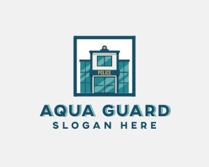 Police Station Building logo design