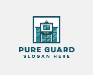 Police Station Building logo design