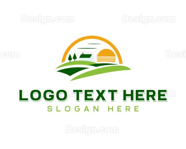 Field Landscaping Nature Logo