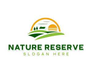 Field Landscaping Nature logo design