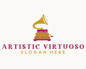 Phonograph Pastry Cake logo design