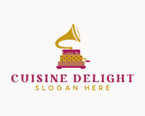 Phonograph Pastry Cake logo design