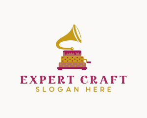 Phonograph Pastry Cake logo design