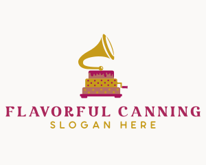 Phonograph Pastry Cake logo design