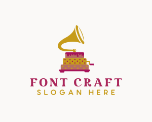 Phonograph Pastry Cake logo design