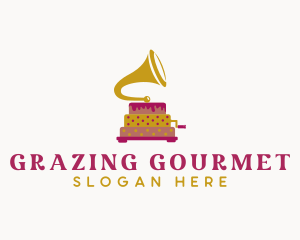 Phonograph Pastry Cake logo design