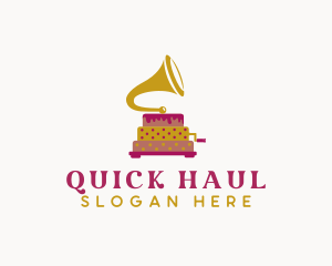 Phonograph Pastry Cake logo design