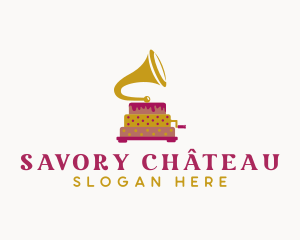 Phonograph Pastry Cake logo design