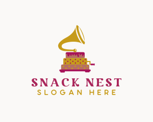 Phonograph Pastry Cake logo design