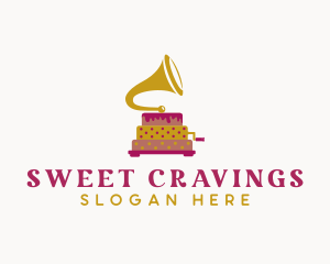 Phonograph Pastry Cake logo design