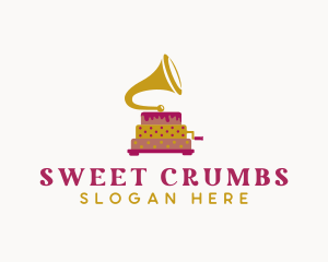 Phonograph Pastry Cake logo design