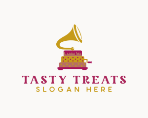 Phonograph Pastry Cake logo design