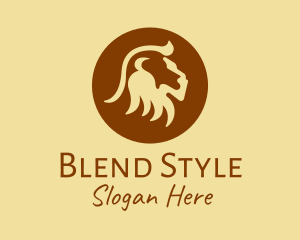 Brown Wild Lion logo design