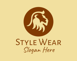 Brown Wild Lion logo design