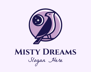 Astrology Moon Bird logo design