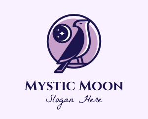 Astrology Moon Bird logo design