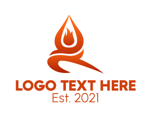 Flaming Yoga Class logo