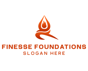 Flaming Yoga Class logo