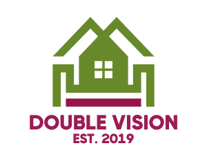 Double Roof House logo design