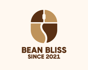 Coffee Bean Mouse  logo design